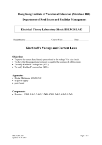 Kirchhoff`s Voltage and Current Laws