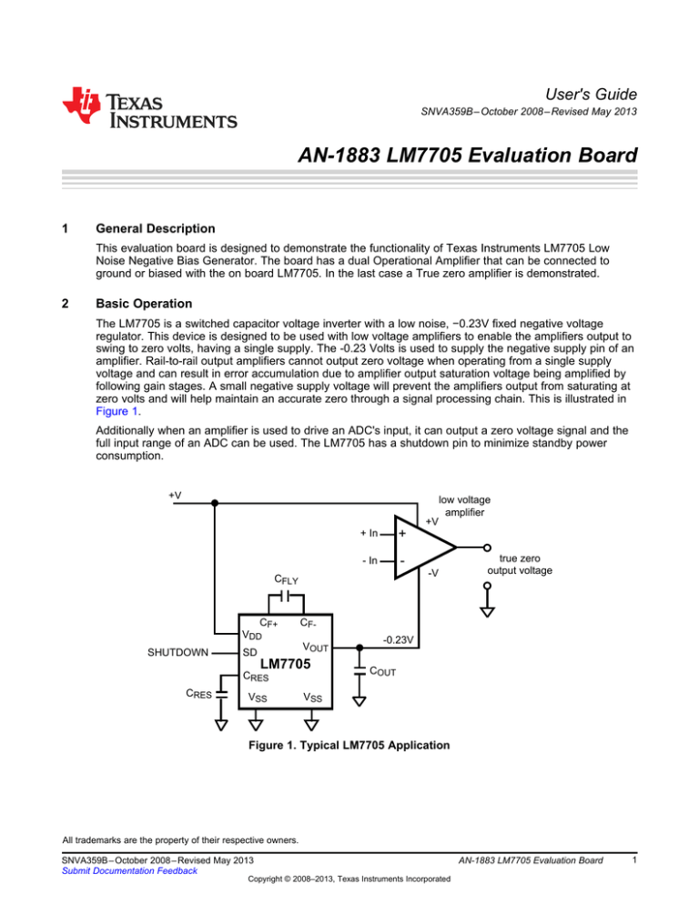 AN-1883 LM7705 Evaluation Board (Rev. B)