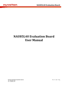 NAU85L40 Evaluation Board User Manual