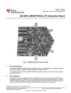 AN-2081 LMH6517EVAL-R1 Evaluation Board