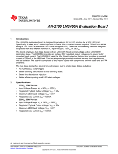 AN-2150 LM3450A Evaluation Board (Rev. B)