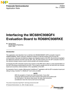 AN2602: Interfacing the MC68HC908QF4 Evaluation Board to
