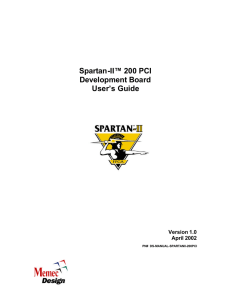 Spartan-II™ 200 PCI Development Board User`s Guide