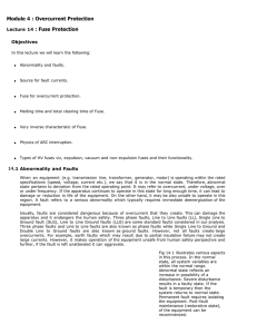 Module 4 : Overcurrent Protection Lecture 14 : Fuse Protection