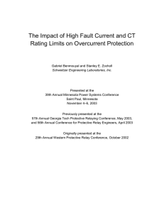 The Impact of High Fault Current and CT Rating Limits on