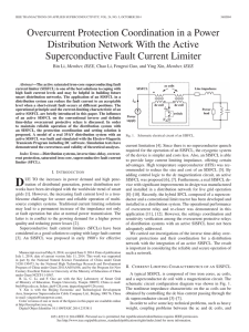 Overcurrent Protection Coordination in a Power Distribution Network