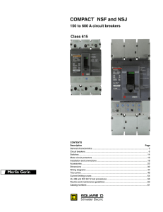 COMPACT(®) NSF and NSJ 150 to 600 A Circuit Breakers