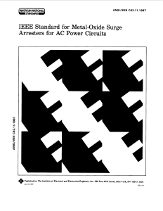 IEEE standard for metal-oxide surge arresters for AC power circuits