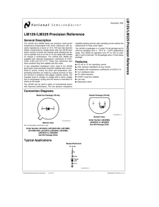 LM129 LM329 Precision Reference - Elektronik