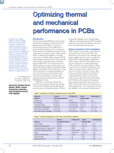 Optimizing thermal and mechanical performance in PCBs