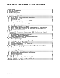 OP 14 Processing Applicants for the Live