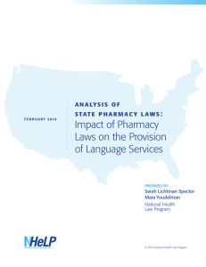 Impact of Pharmacy Laws on the Provision of Language