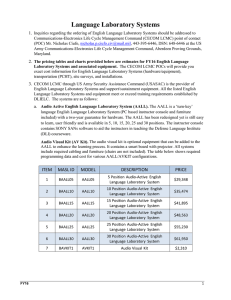 Language Laboratory Systems