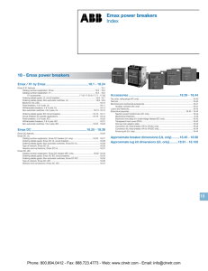 ABB Low Voltage EMAX Series Circuit Breakers