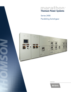 Series 2400 Paralleling Switchgear