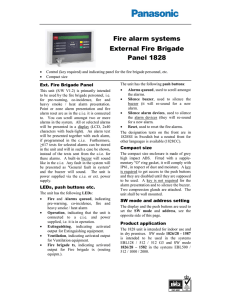 Fire alarm systems External Fire Brigade Panel 1828