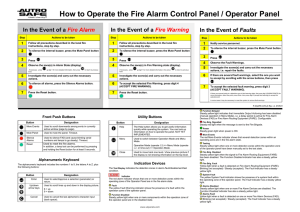 How to Operate the Fire Alarm Control Panel / Operator Panel