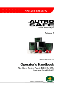 Operator`s Handbook - Autronica Fire and Security