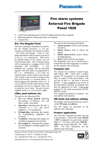 Fire alarm systems External Fire Brigade Panel 1828