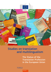 The status of the translation profession in the European