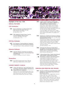 Table of Contents - Clinical Cancer Research