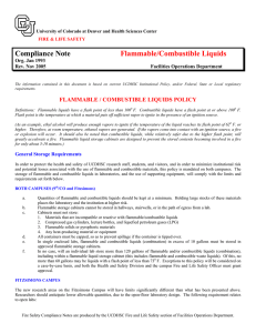 Compliance Note Flammable/Combustible Liquids