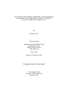 analysis of the storage, dispensing - UW-Stout