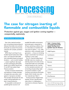 The case for nitrogen inerting of flammable and combustible liquids