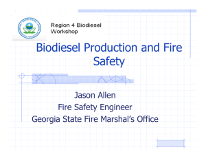 Biodiesel Production and Fire Safety