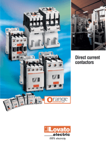Leaflet - Direct current contactors