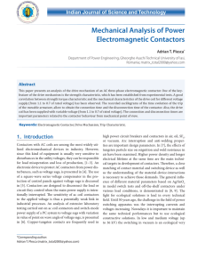 Mechanical Analysis of Power Electromagnetic Contactors