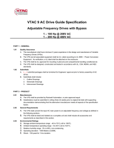 VTAC 9 AC Drive Guide Specification