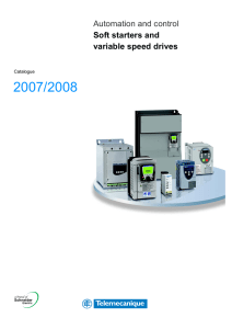 Automation and control Soft starters and variable speed drives