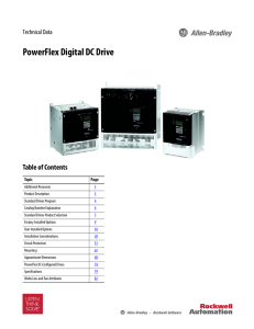 PowerFlex Digital DC Drive, Technical Data
