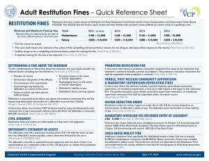 Adult Restitution Fines