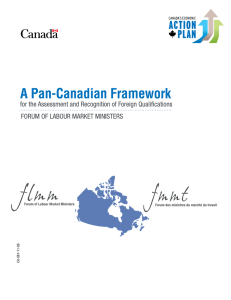 Pan-Canadian Framework for the Assessment and Recognition of