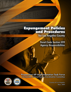 May 2009: Expungement Policies and Procedures