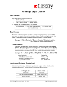 Reading a Legal Citation