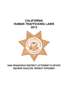 california human trafficking laws 2013