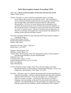 Tallant - Electricity - The Meaningful Learning Research Group