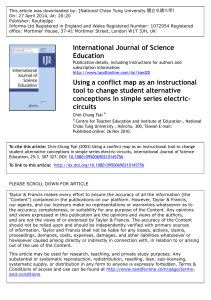 International Journal of Science Education Using a conflict map as