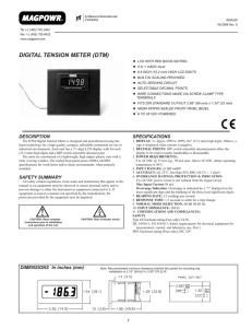 Digital Tension Meter Installation Manual: MAGPOWR