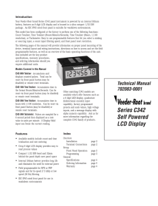 C342 Battery Powered LCD Display Manual