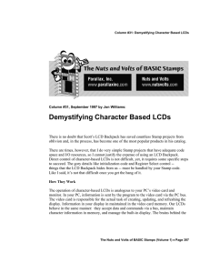 Demystifying Character Based LCD`s