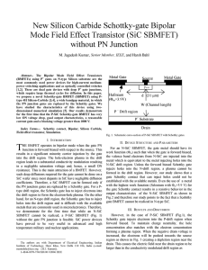 Mode Field Effect Transistor (SiC SBMFET) without PN Junction