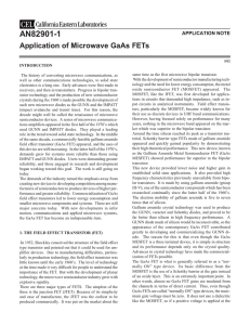 Application of Microwave GaAs FET`s