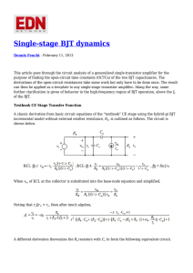 Single-stage BJT dynamics