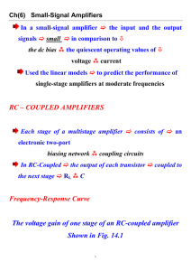 RC – COUPLED AMPLIFIERS Frequency