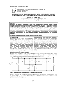 A SIMULATION OF 450MHz AMPLIFIER WITH DISTRIBUTED