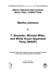 Martha Johnson v. T. Brewster, Michael Miller, and White Aryan